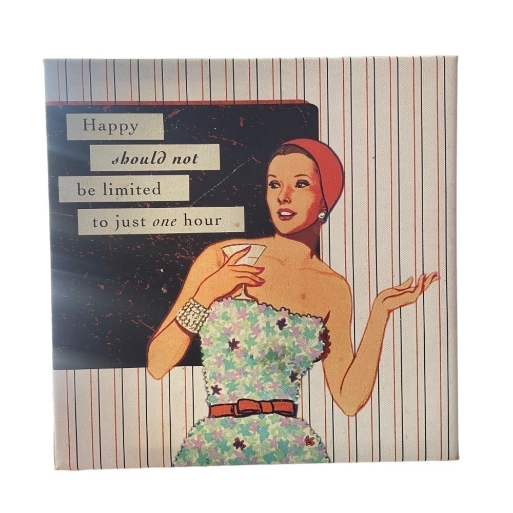 Happy Hour Wall Art size 8x8